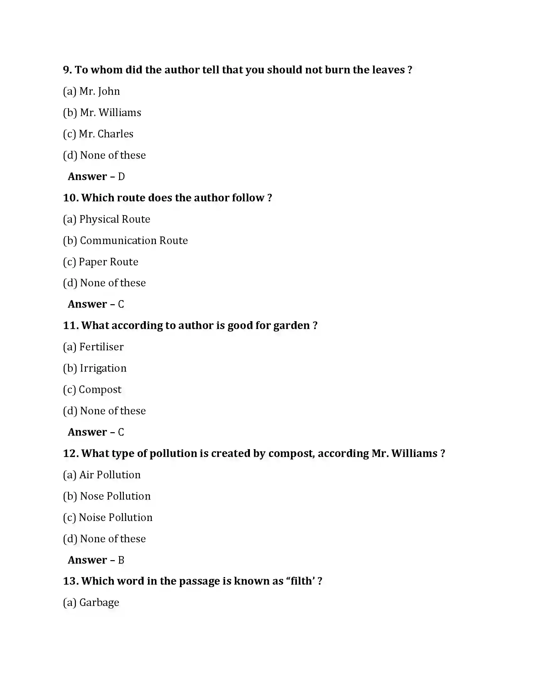 Bihar Board Class 10th Me And The Ecology Bit Me And The Ecology Bit  Objective Objective Question 3