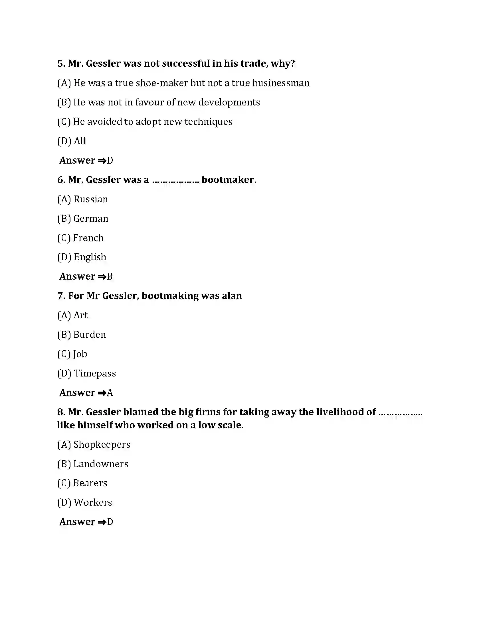 Bihar Board Class 10th Quality Quality  Objective Objective Question 2