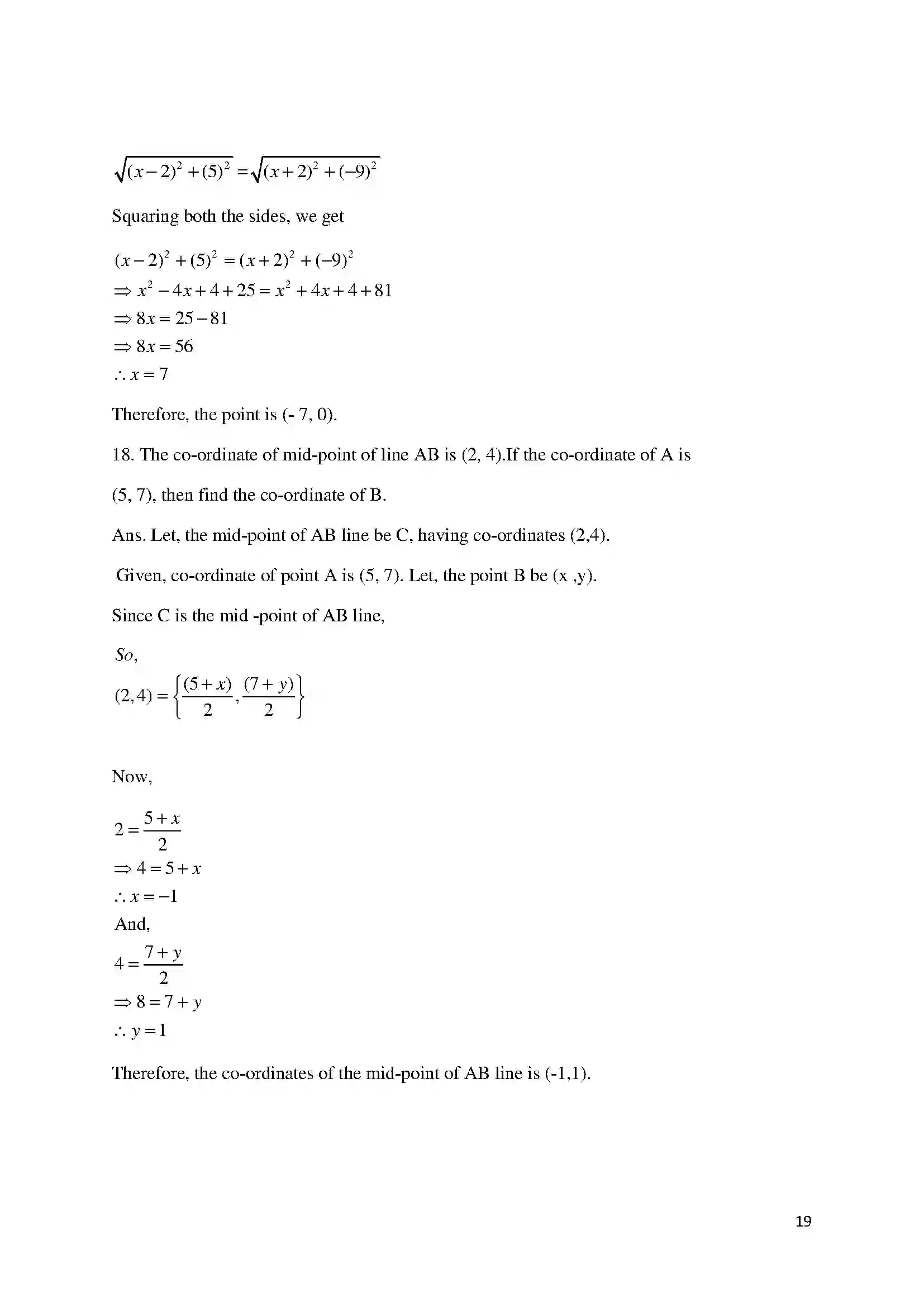 Bihar Board Class 10th 2018 Mathematics  2018 Previous Year Paper 19