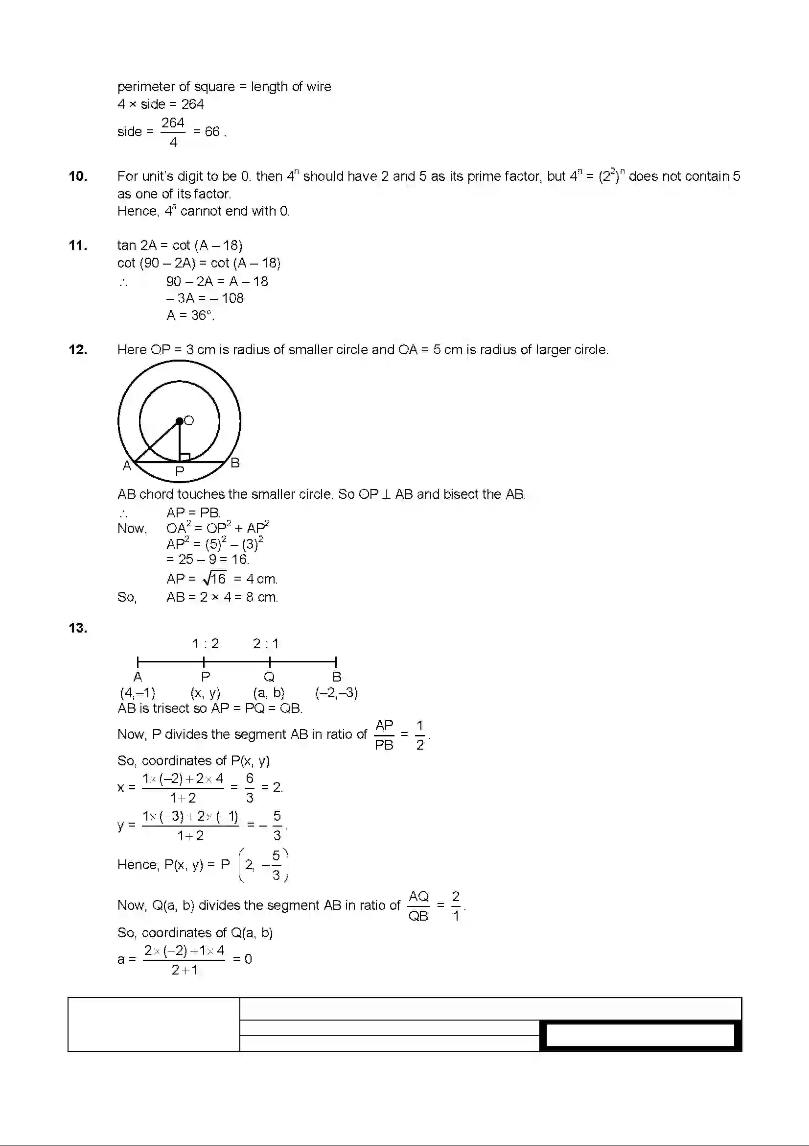 Bihar Board Class 10th 2020 Mathematics  210C  2019 Previous Year Paper 8