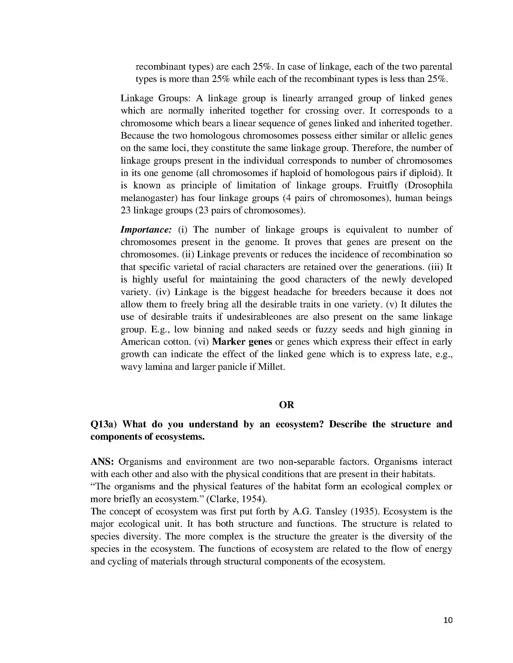 Bihar Board Class 12th 2016 Biology  2016 Previous Year Paper 10