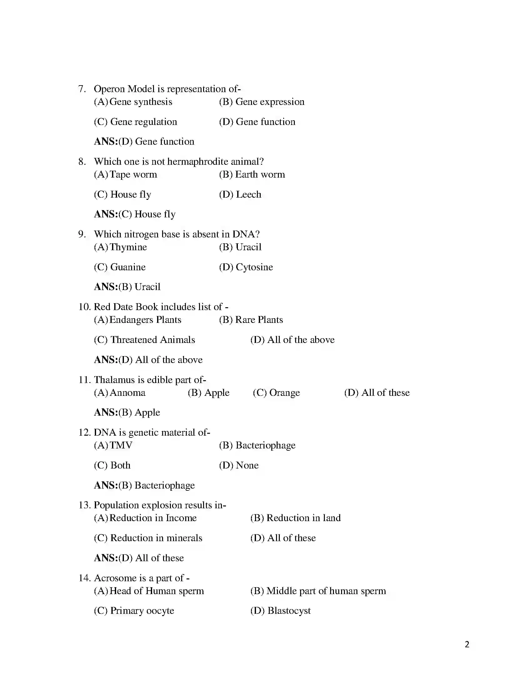 Bihar Board Class 12th 2017 Biology  2017 Previous Year Paper 2