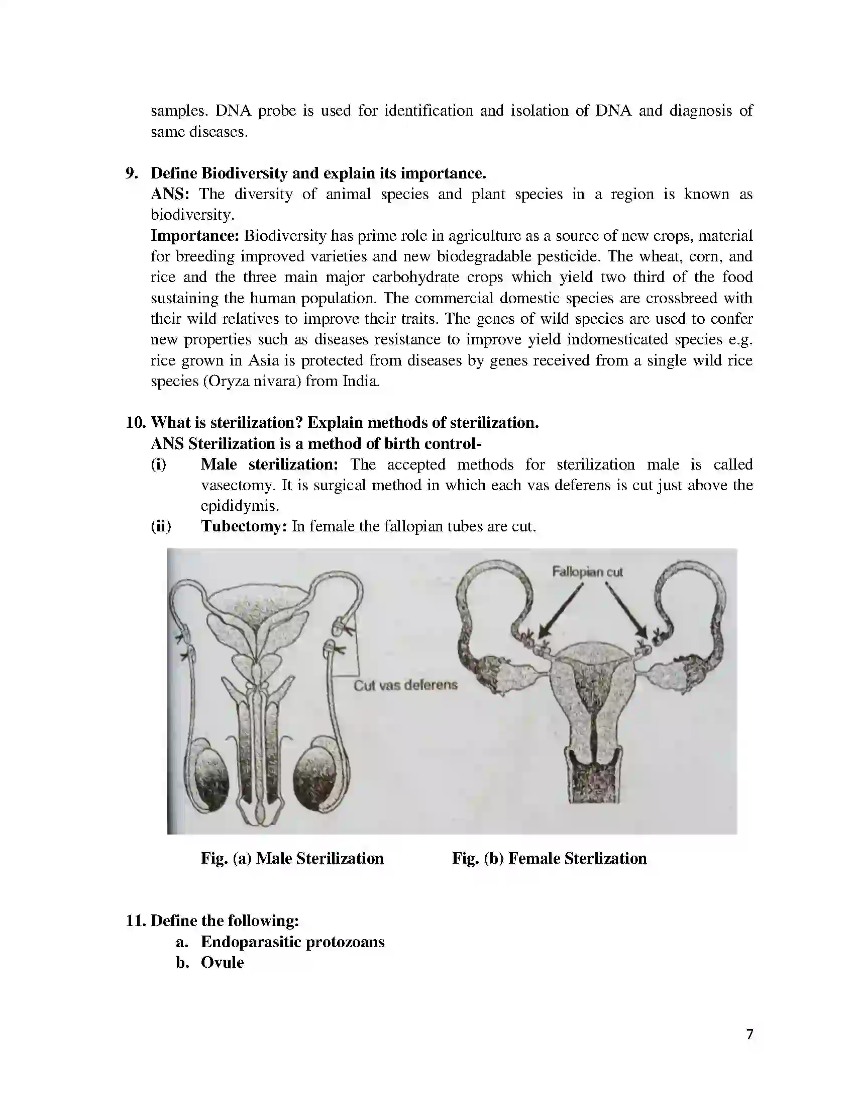 Bihar Board Class 12th 2017 Biology  2017 Previous Year Paper 7