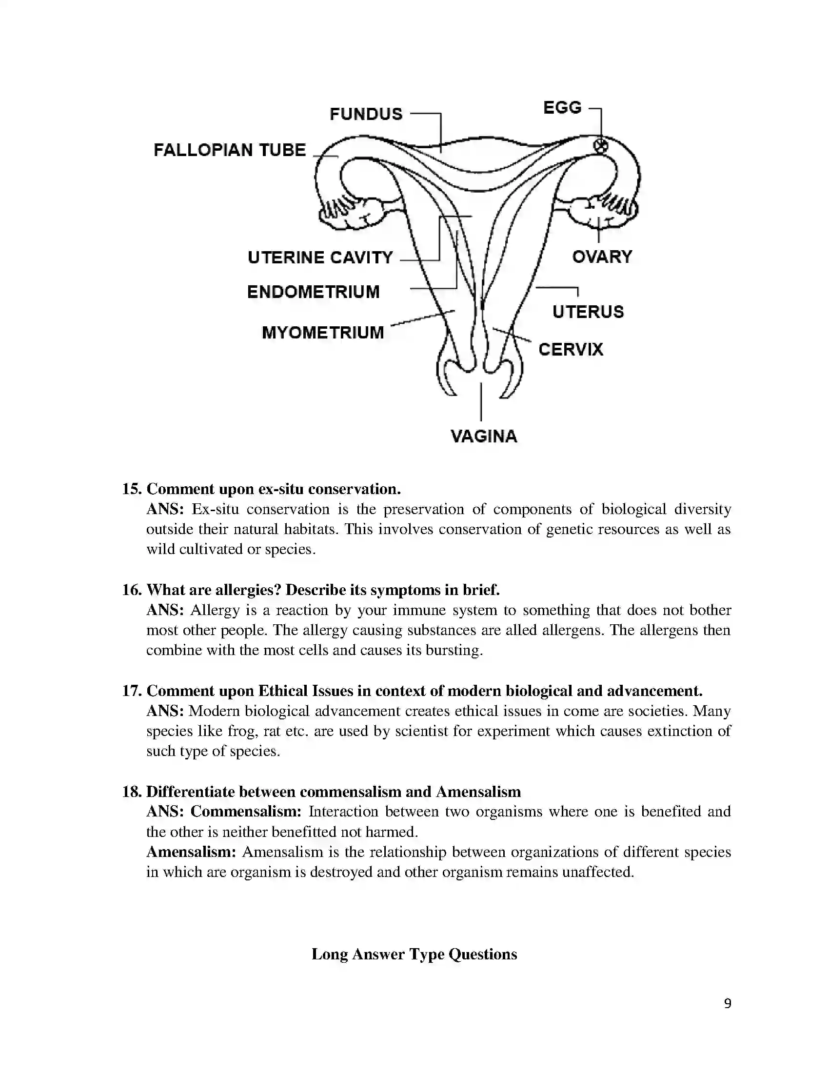 Bihar Board Class 12th 2019 Biology  2019 Previous Year Paper 9