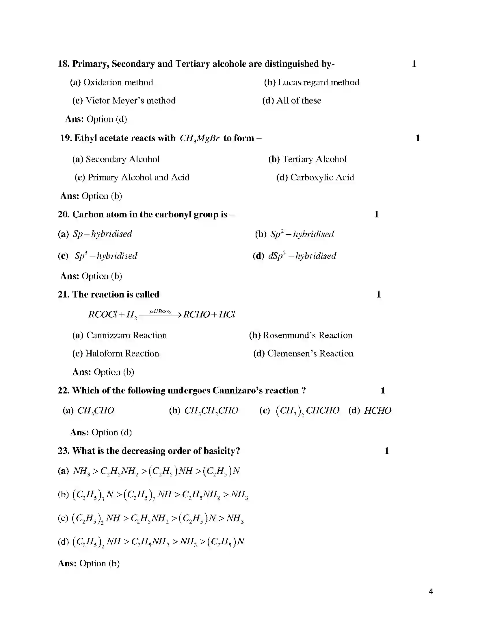 Bihar Board Class 12th 2017 Chemistry  2017 Previous Year Paper 4