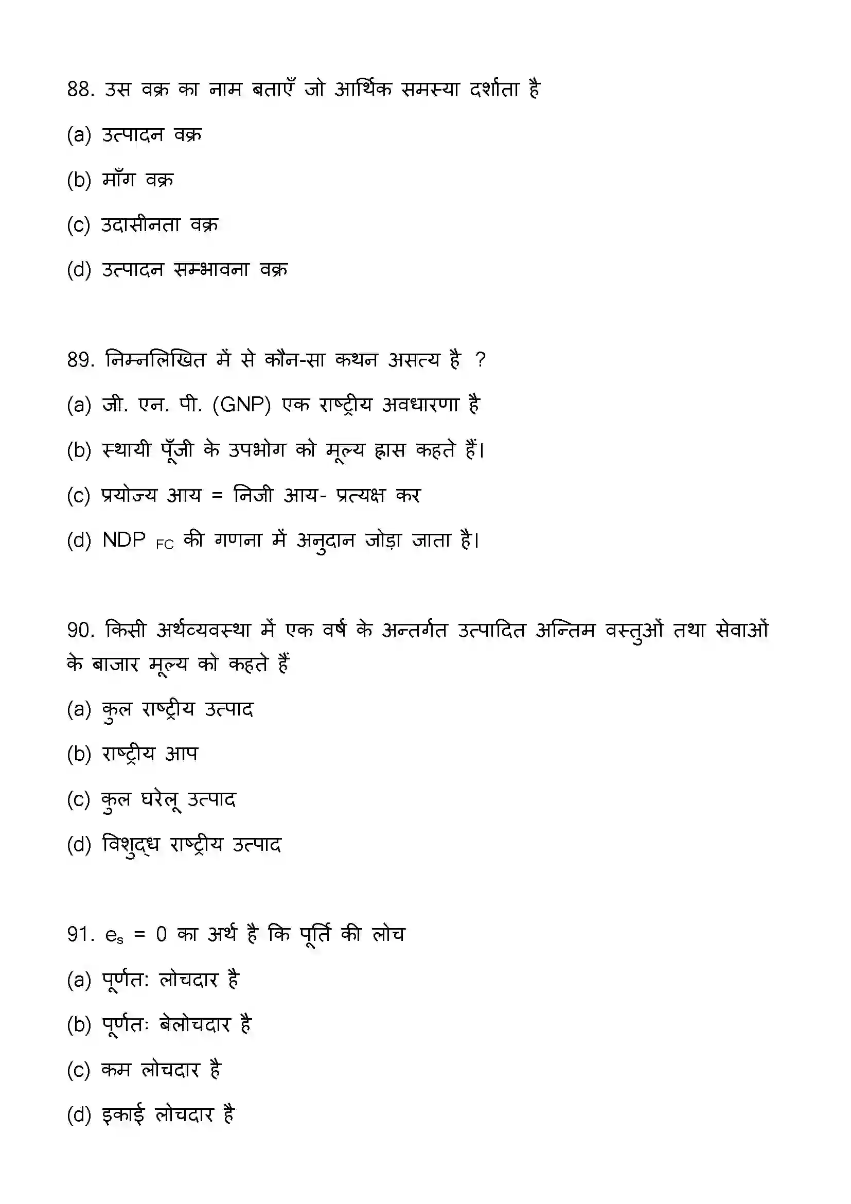 Bihar Board Class 12th 2023 Economics Previous Year Paper 24