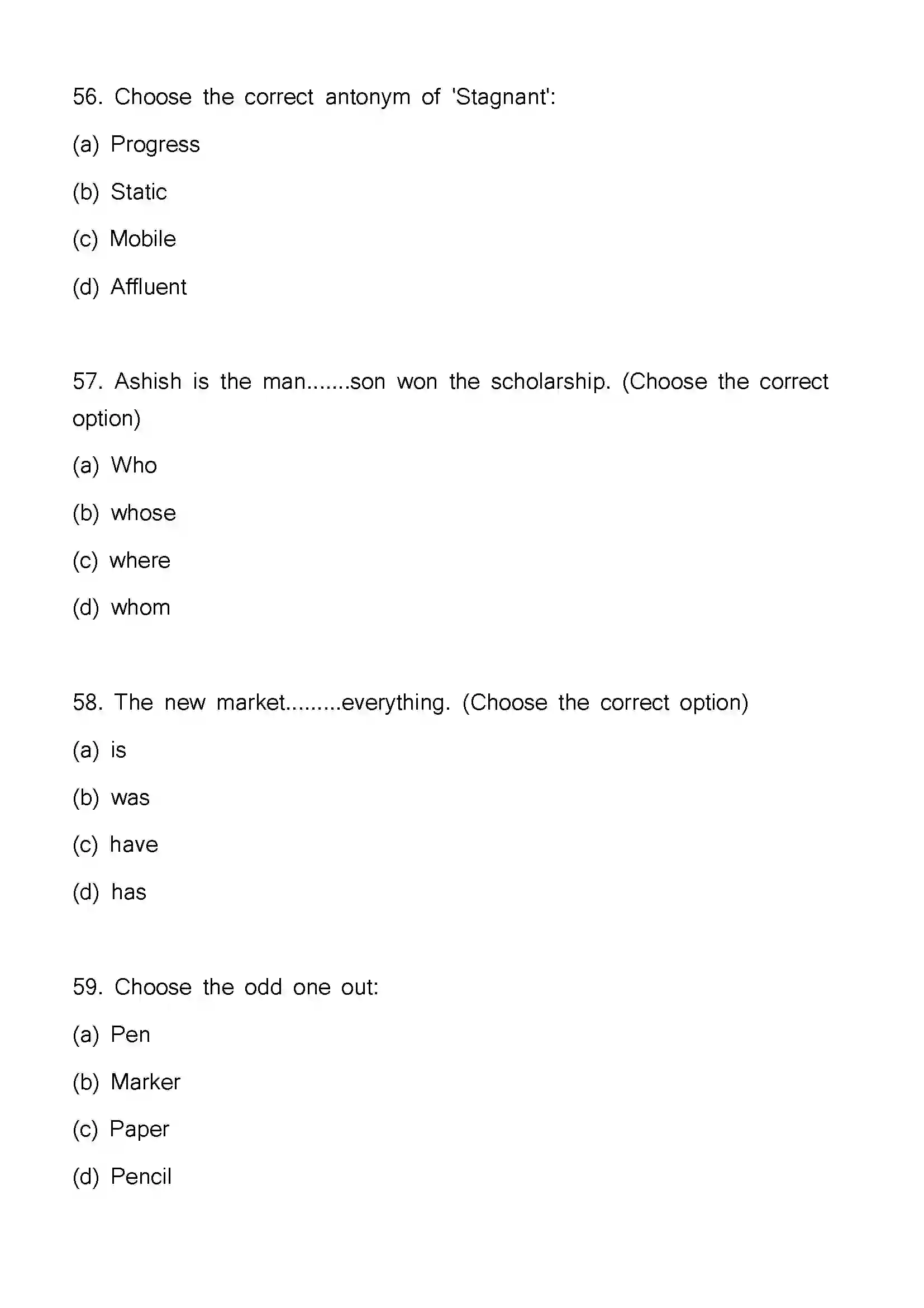 Bihar Board Class 12th 2023 English Previous Year Paper 16