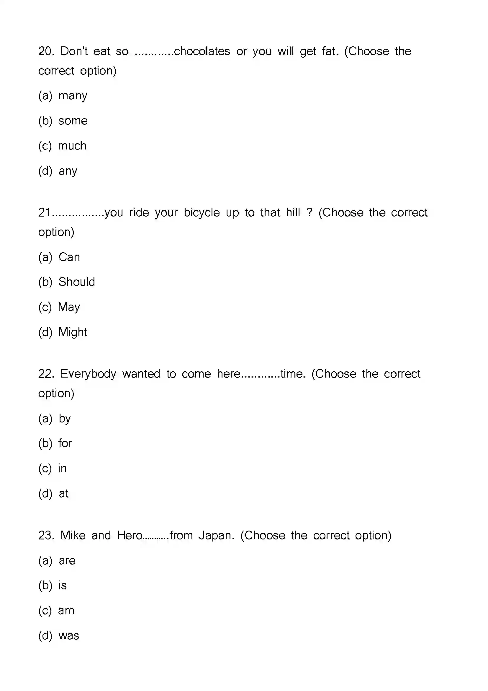 Bihar Board Class 12th 2023 English Previous Year Paper 7