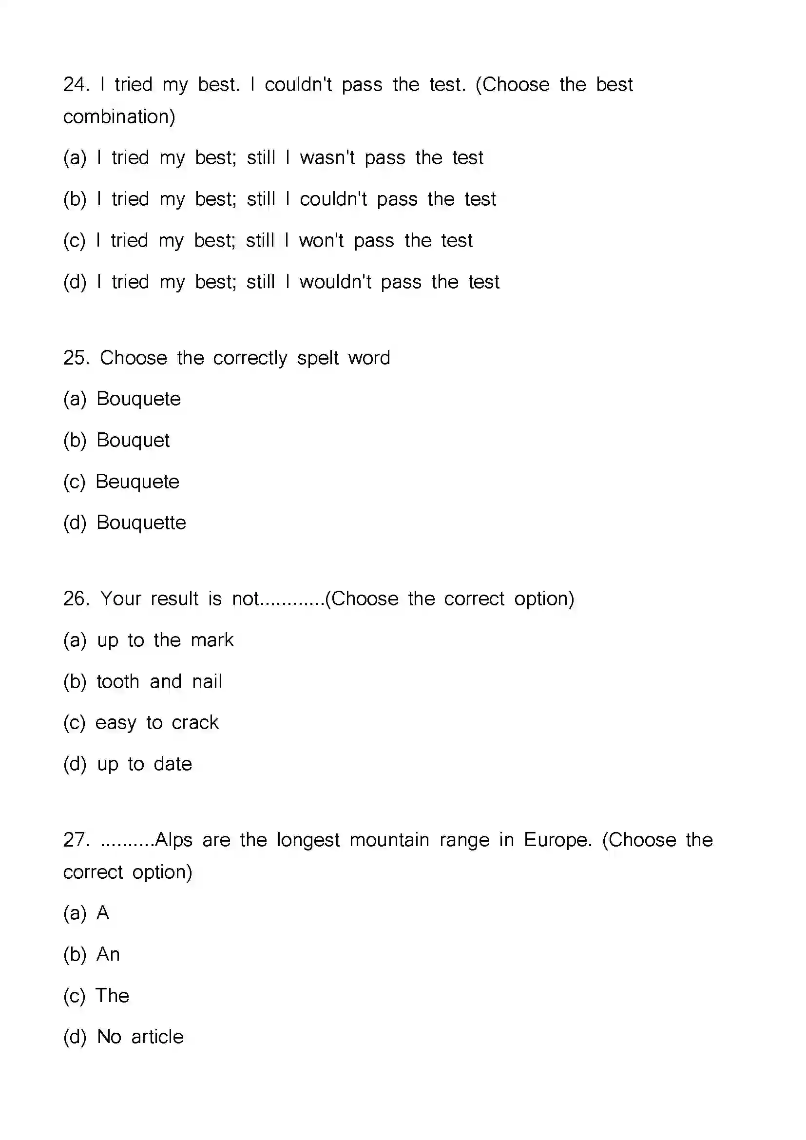 Bihar Board Class 12th 2023 English Previous Year Paper 8