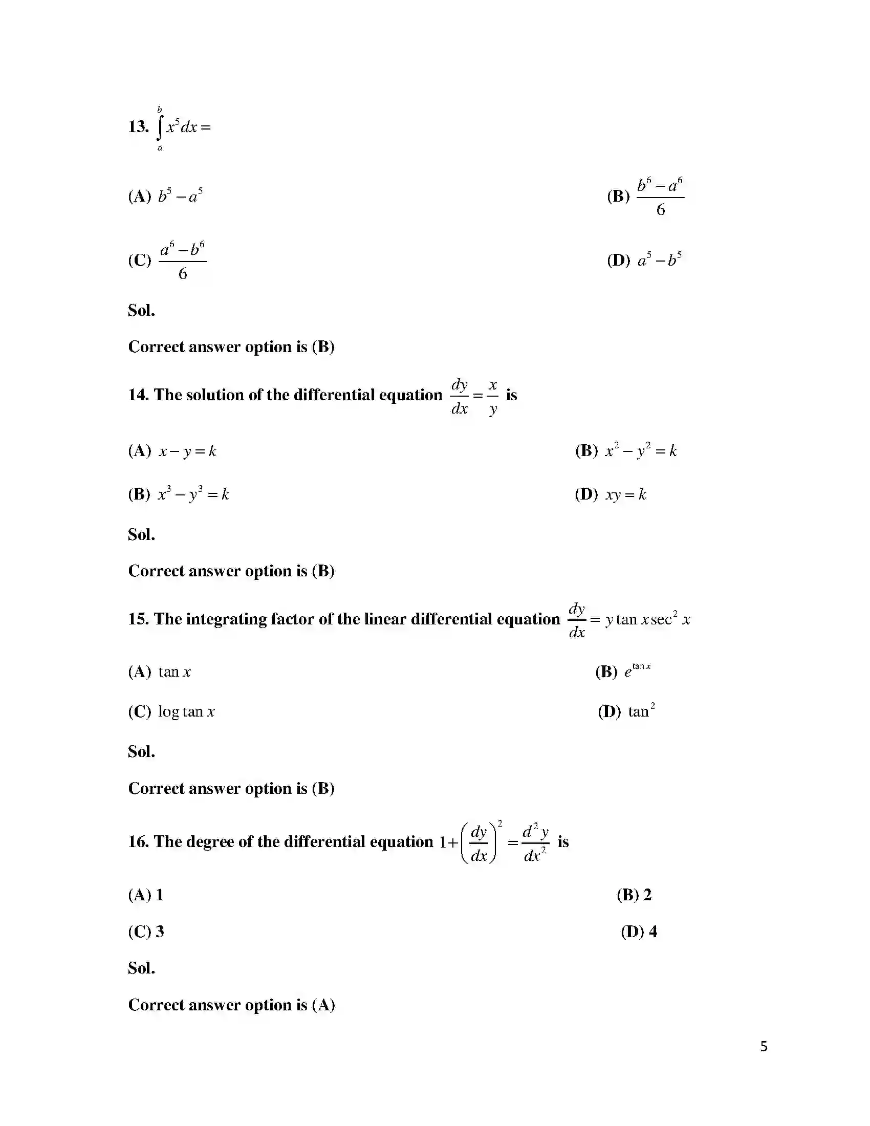Bihar Board Class 12th 2015 Mathematics  2015 Previous Year Paper 5
