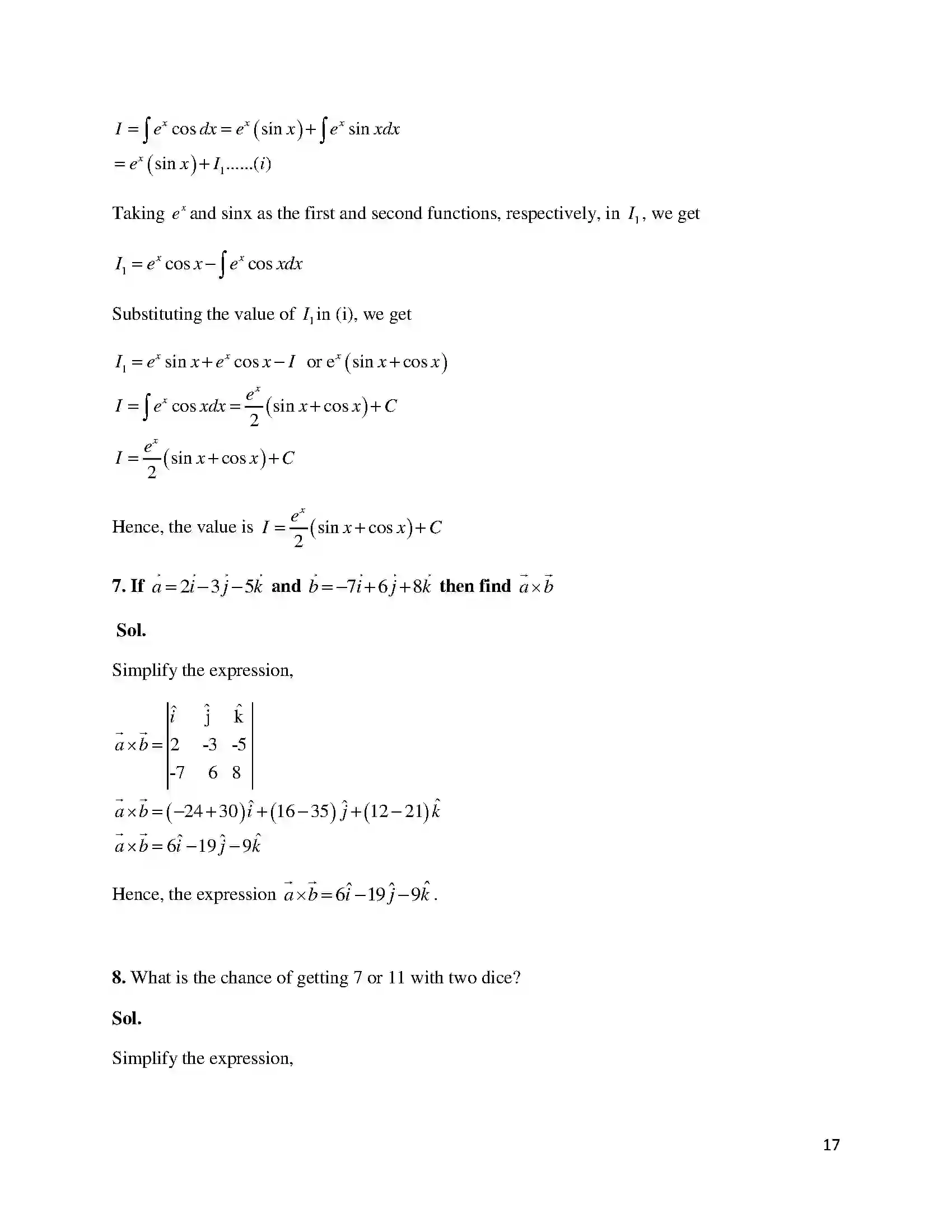 Bihar Board Class 12th 2016 Mathematics  2016 Previous Year Paper 17