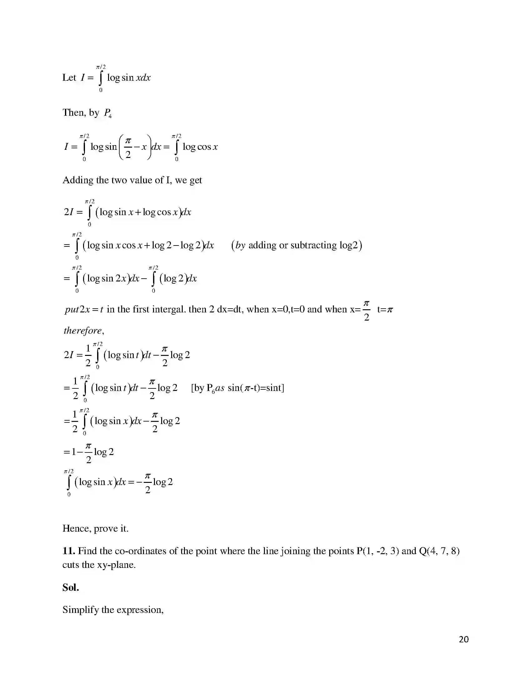 Bihar Board Class 12th 2016 Mathematics  2016 Previous Year Paper 20