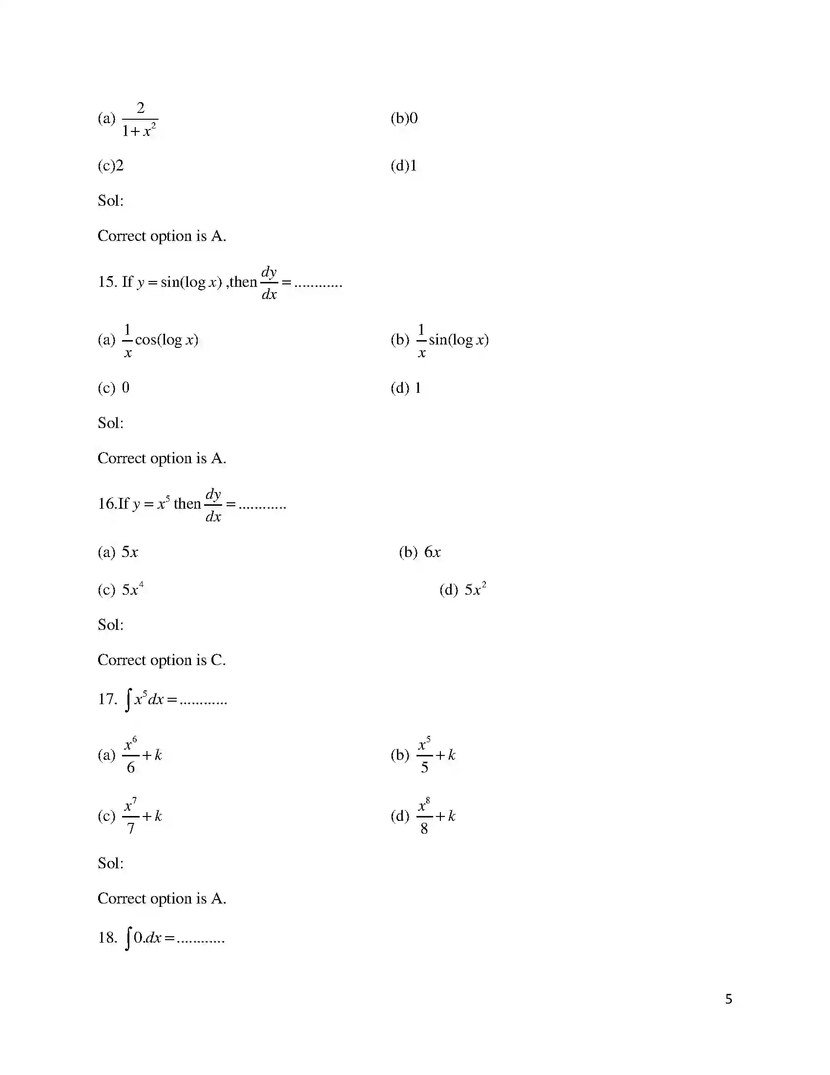 Bihar Board Class 12th 2017 Mathematics  2017 Previous Year Paper 5