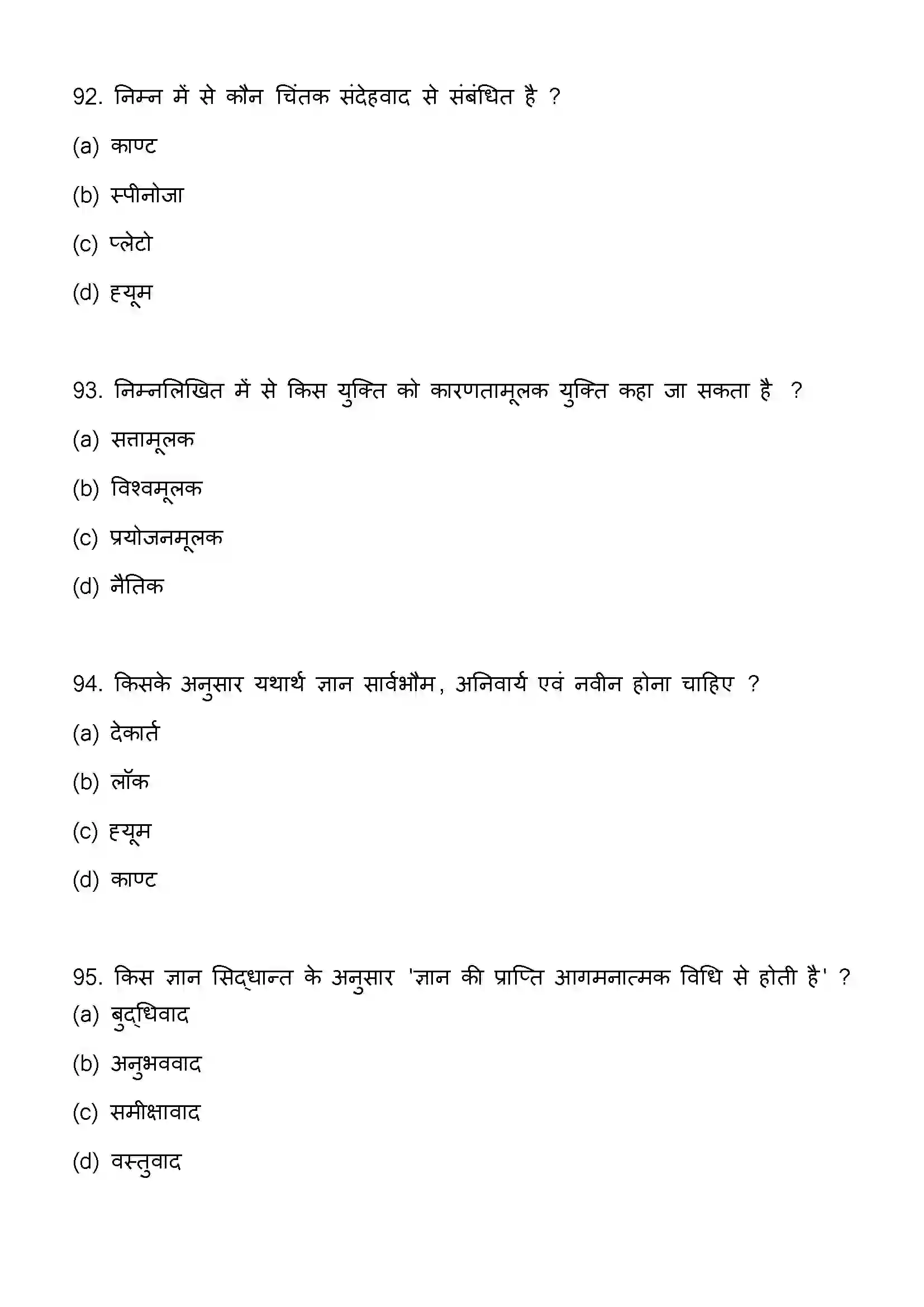 Bihar Board Class 12th 2023 Philosophy Previous Year Paper 25