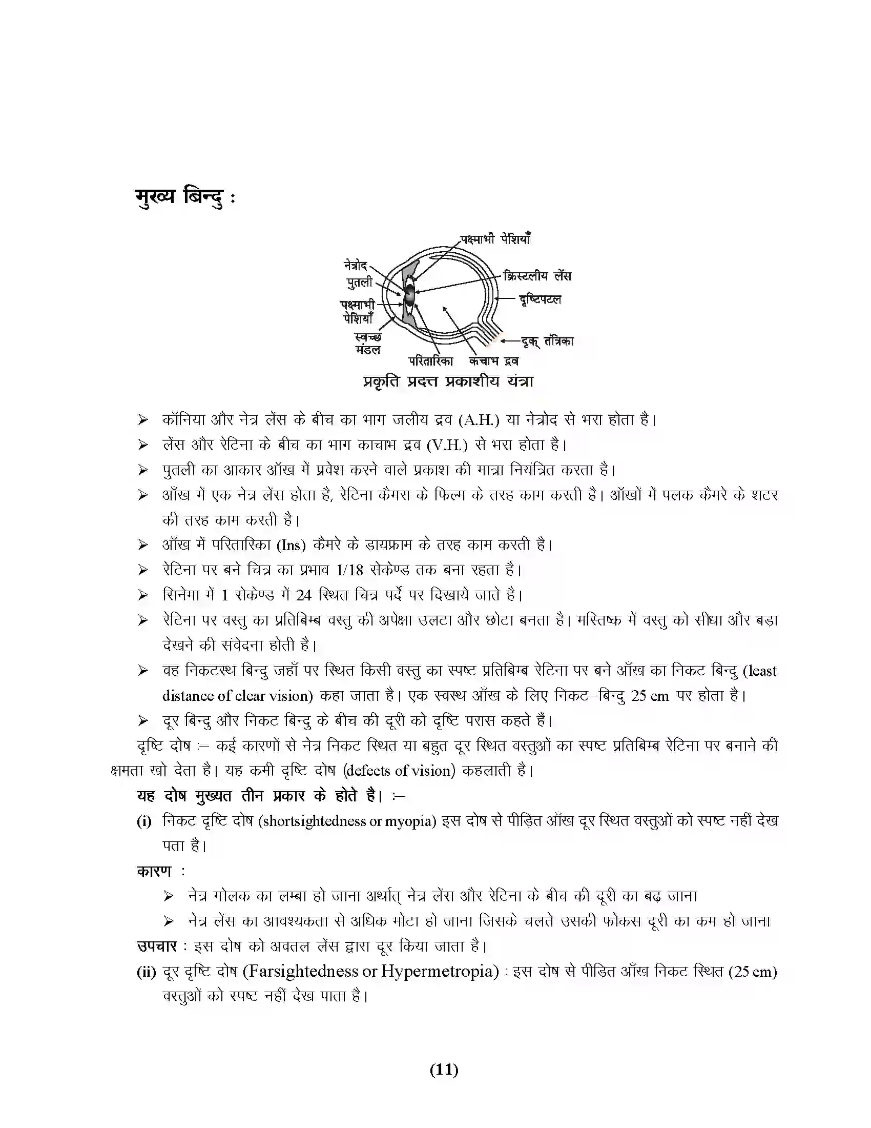 Bihar Board Class 10th Physics प्रकाश एवं प्रकाशिकी Revision Note 9