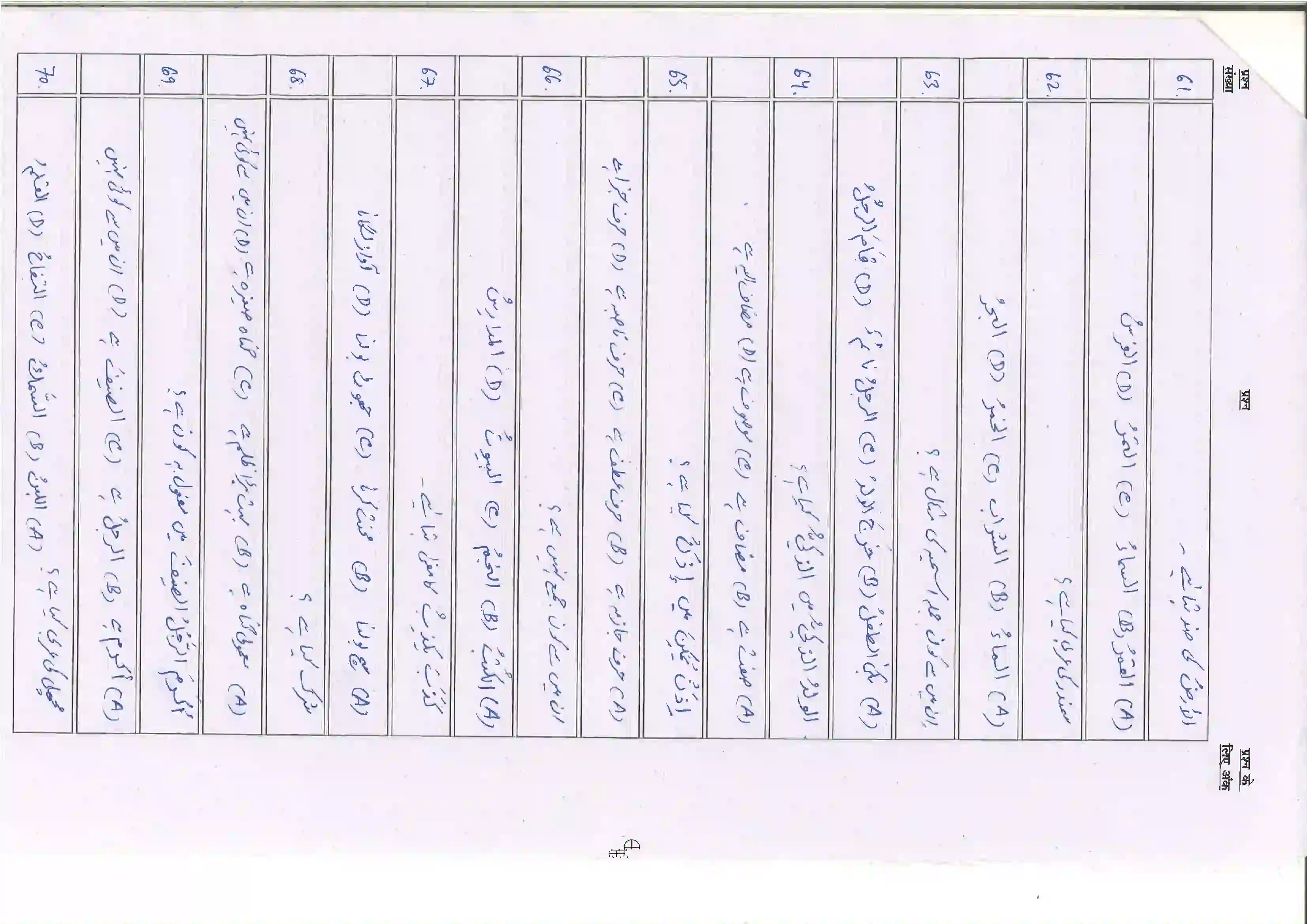 Bihar Board Class 10th 2025 Arabic (123) Sample Paper 9