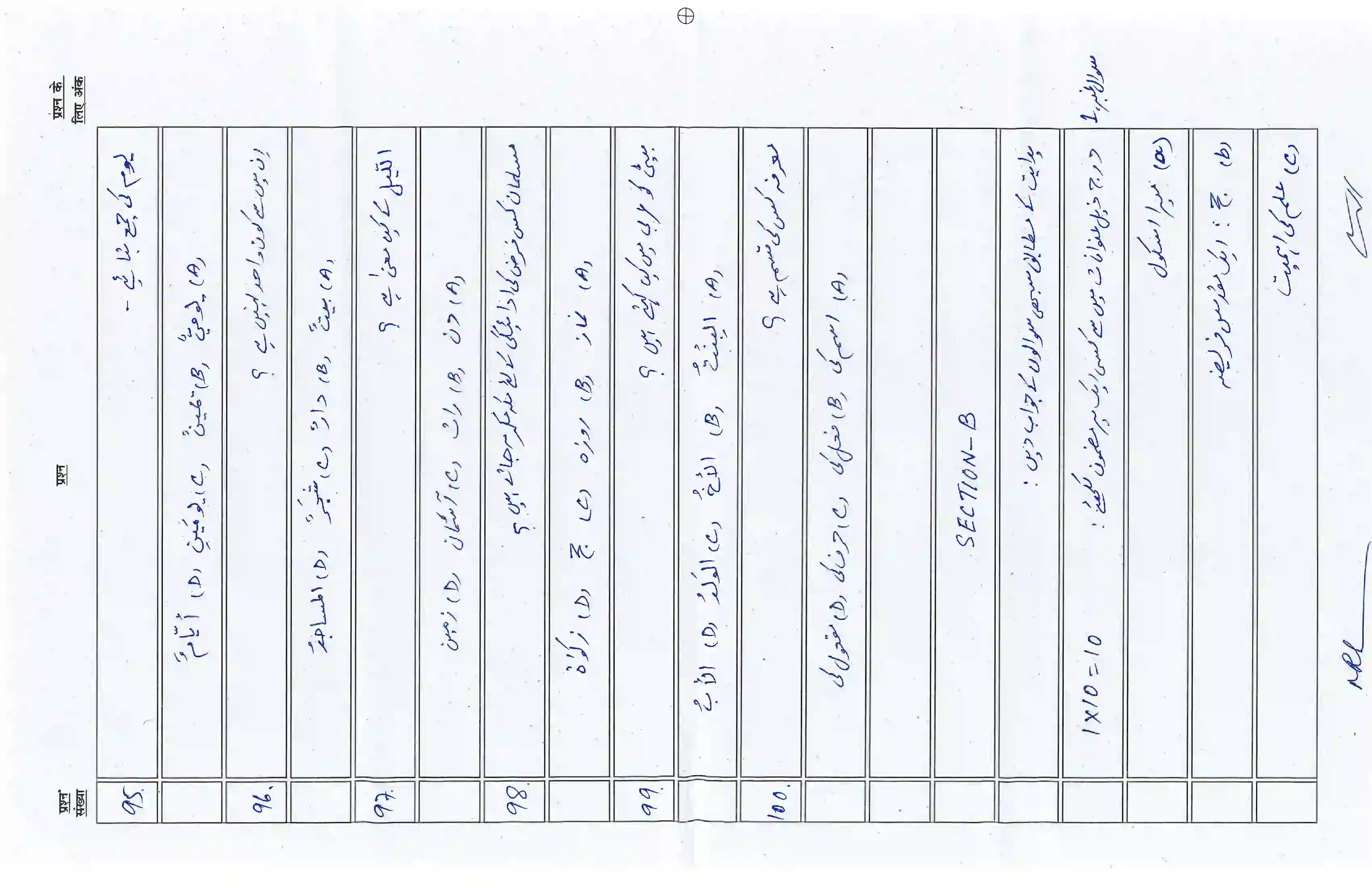 Bihar Board Class 10th 2026 Arabic Sample Paper 12