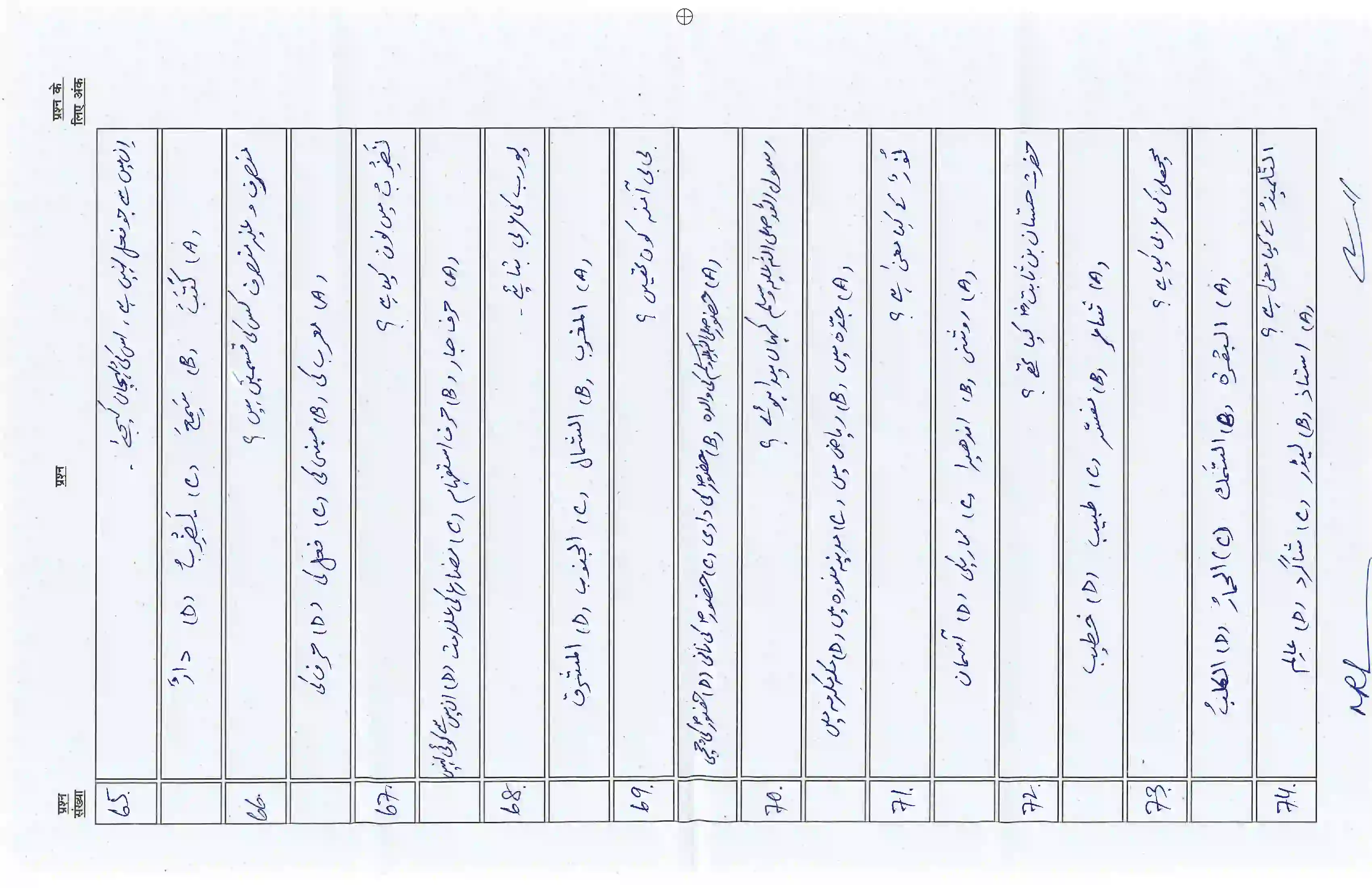 Bihar Board Class 10th 2026 Arabic Sample Paper 9