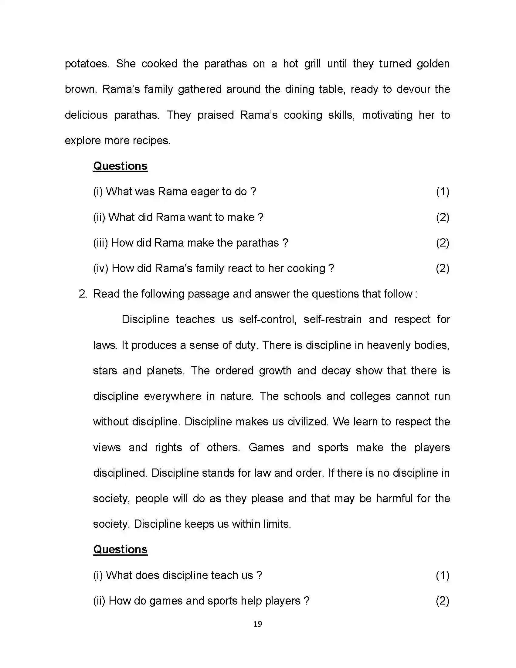 Bihar Board Class 10th 2024 English Sample Paper 19