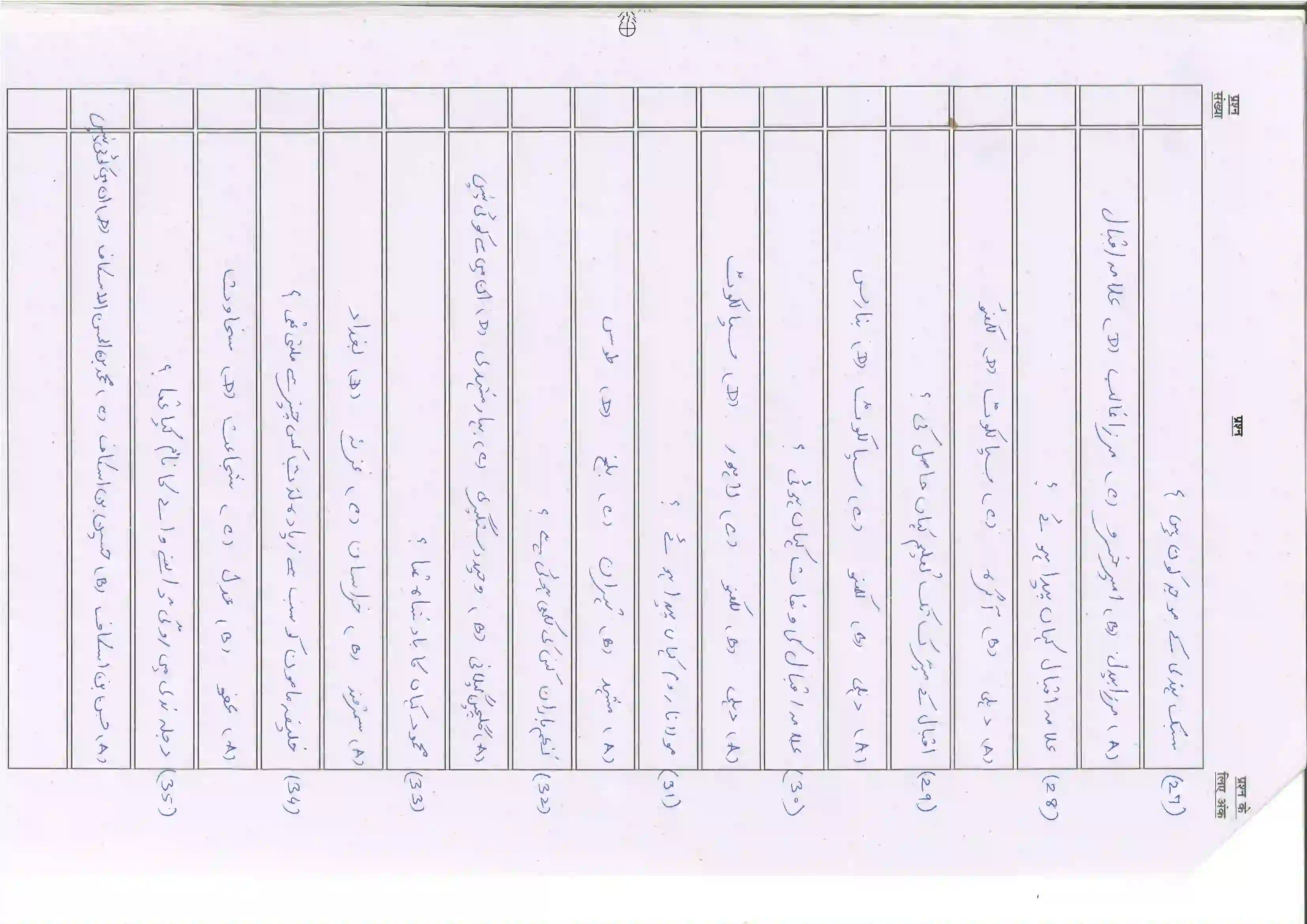 Bihar Board Class 10th 2025 Persian (121) Sample Paper 6