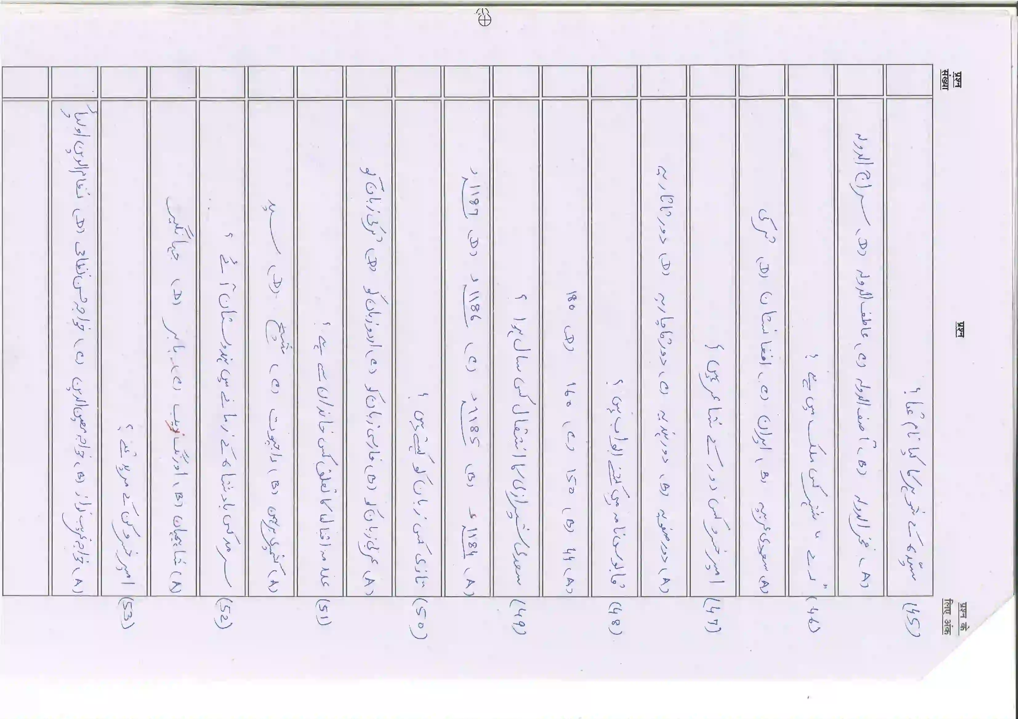 Bihar Board Class 10th 2025 Persian (121) Sample Paper 8