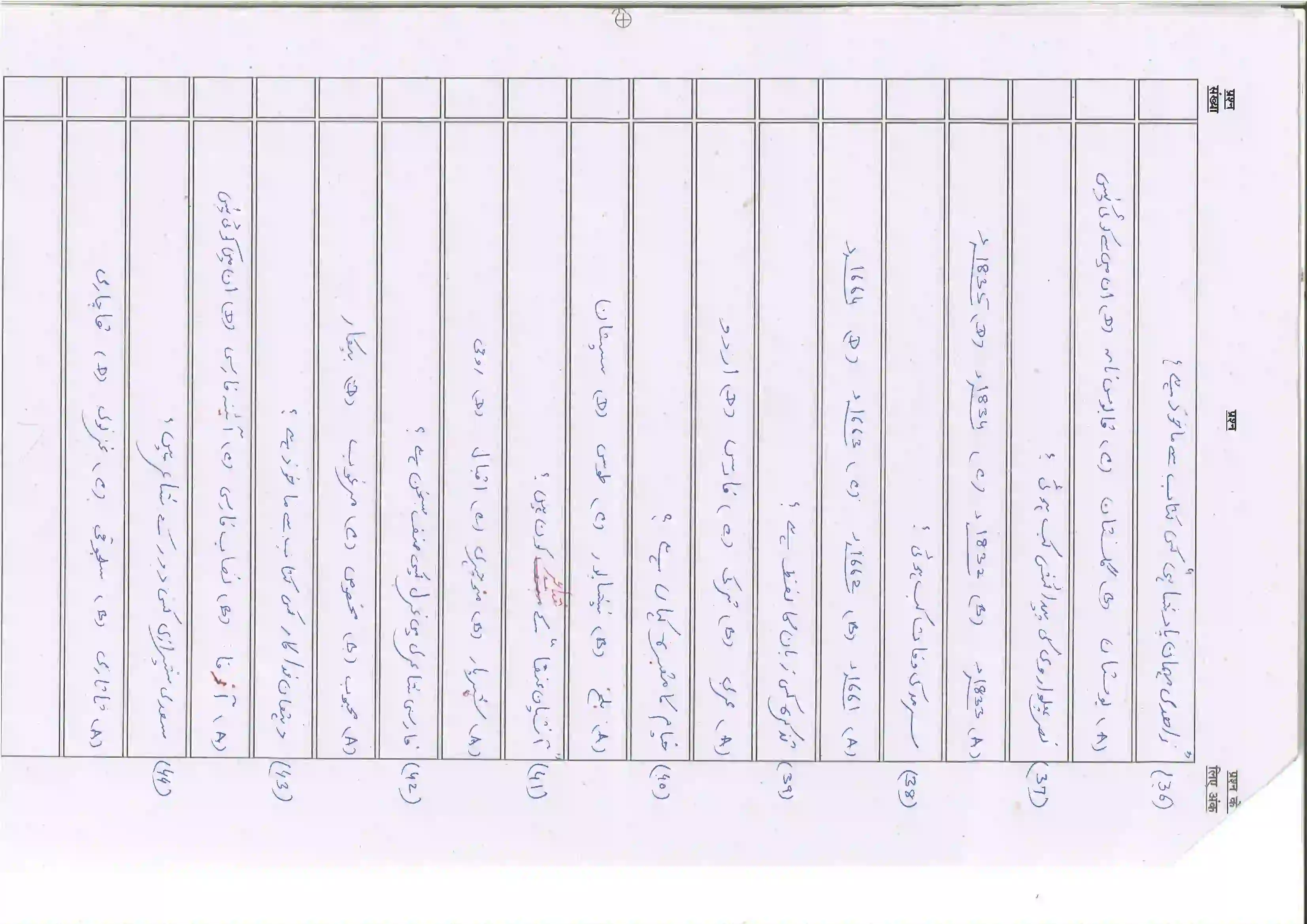 Bihar Board Class 10th 2025 Persian (Sil) (108) Sample Paper 7