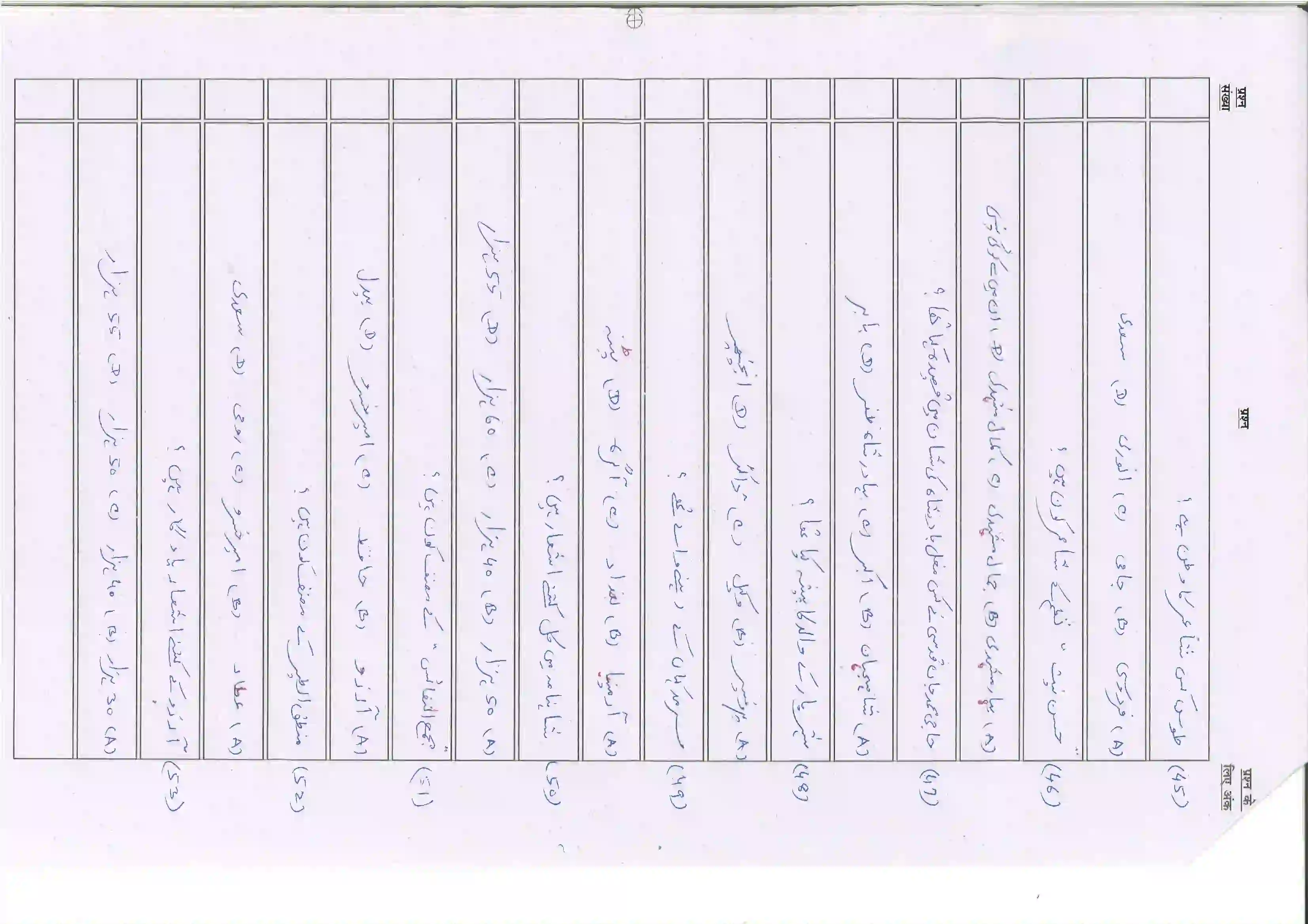 Bihar Board Class 10th 2025 Persian (Sil) (108) Sample Paper 8