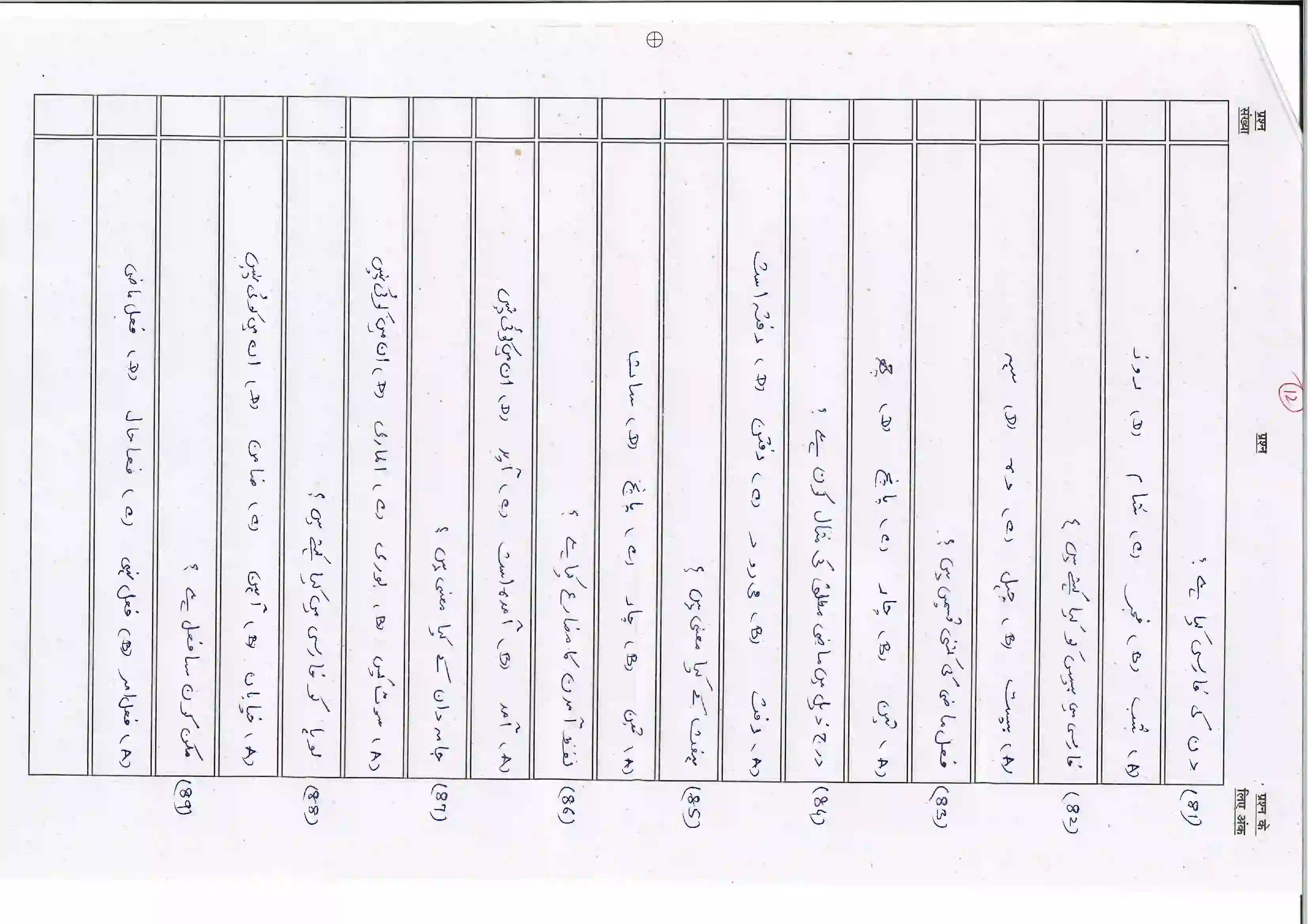 Bihar Board Class 10th 2026 Persian Sample Paper 12