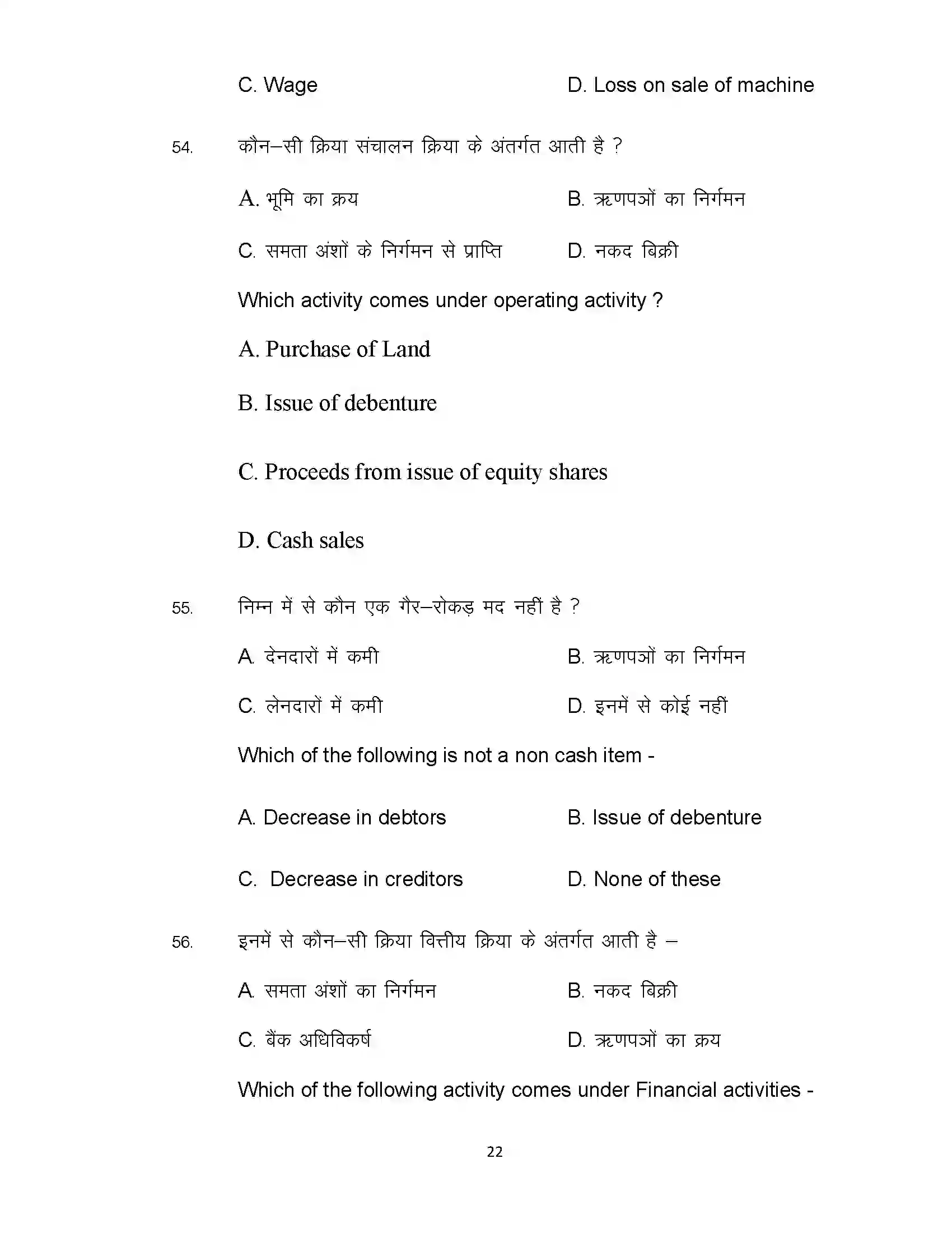Bihar Board Class 12th 2020 Accountancy Sample Paper 22
