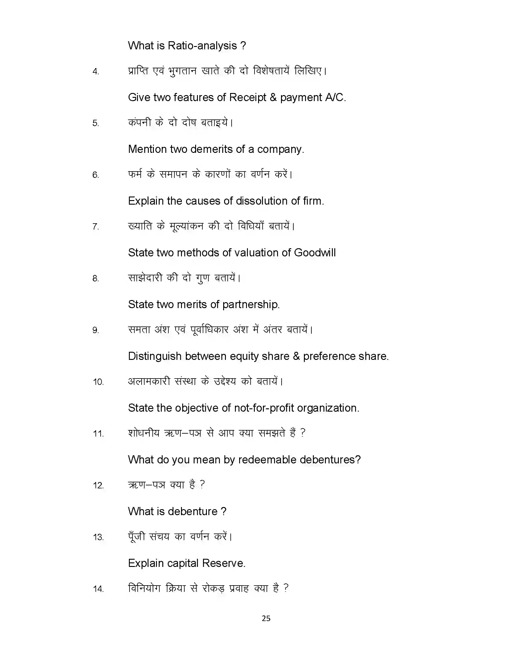 Bihar Board Class 12th 2020 Accountancy Sample Paper 25