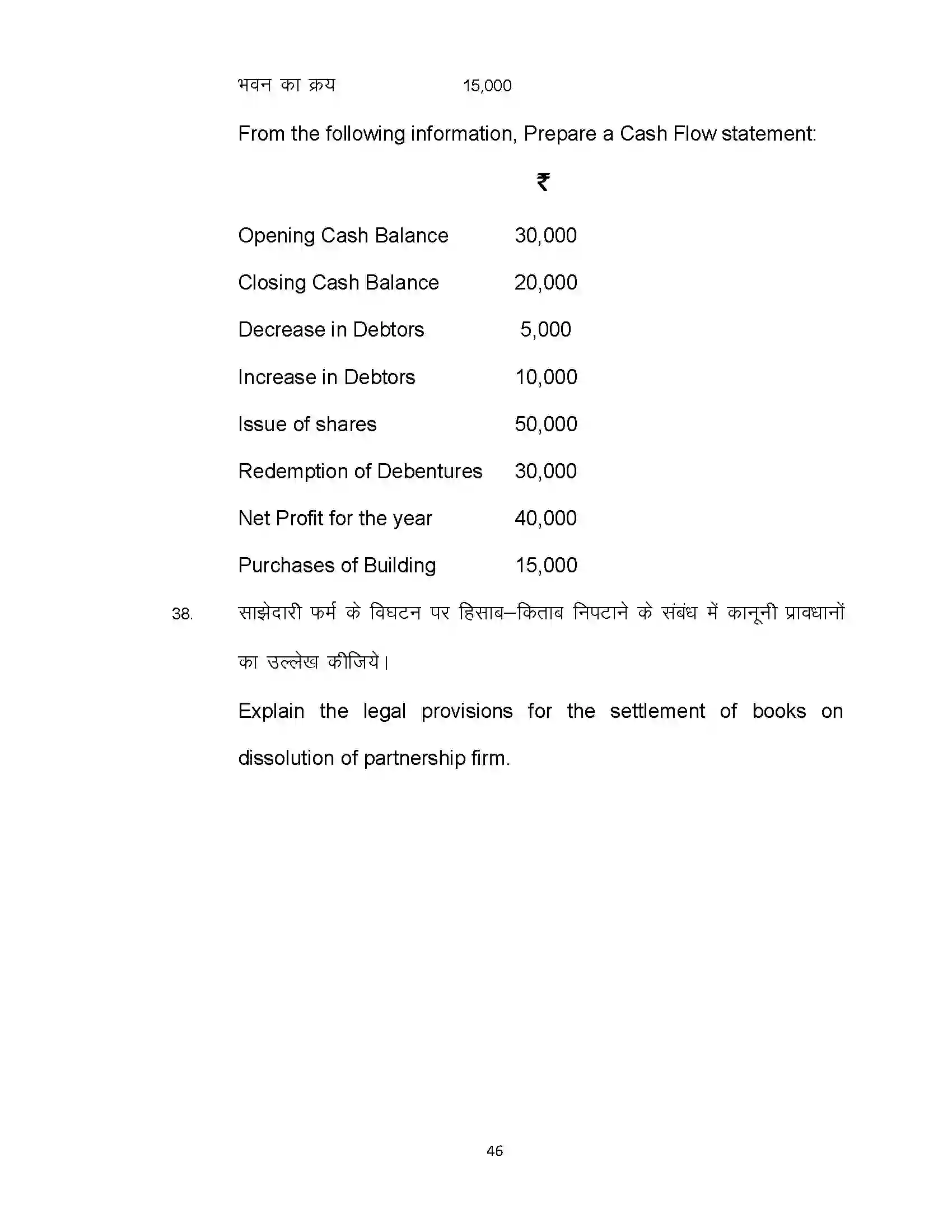 Bihar Board Class 12th 2021 Accountancy Sample Paper 46