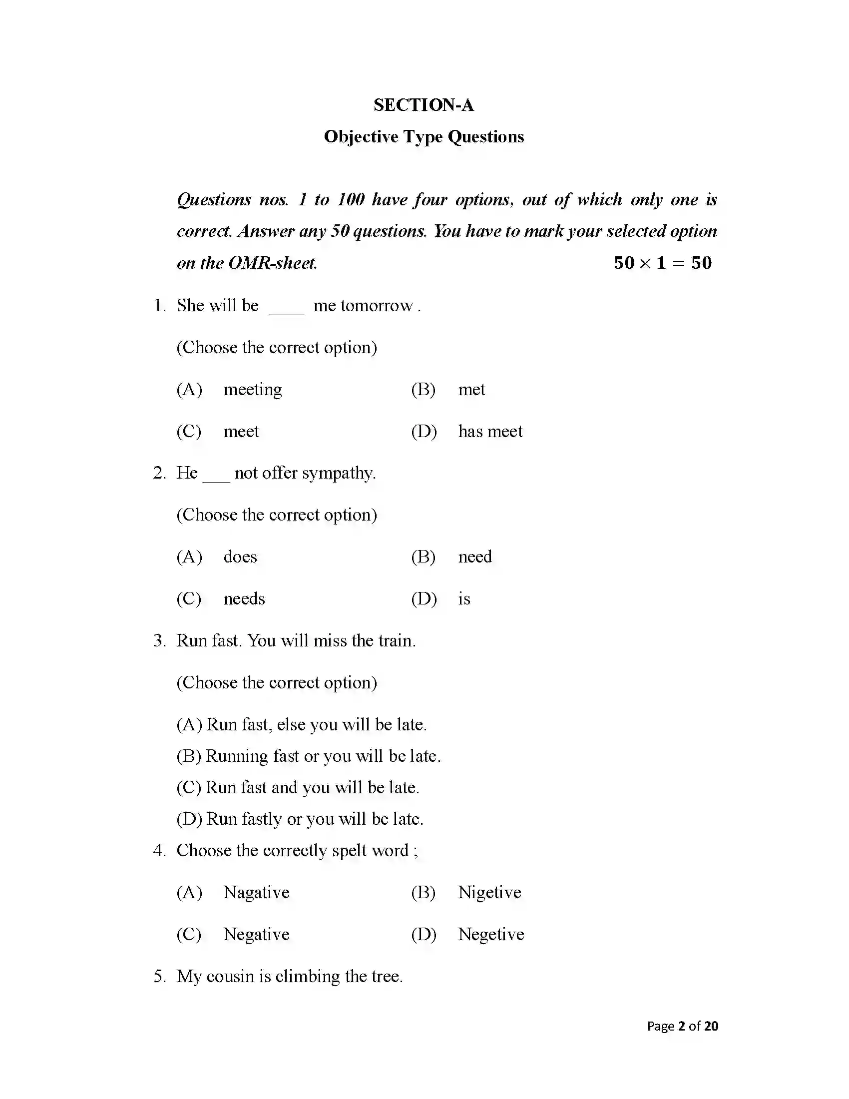 Bihar Board Class 12th 2025 English Sample Paper 2