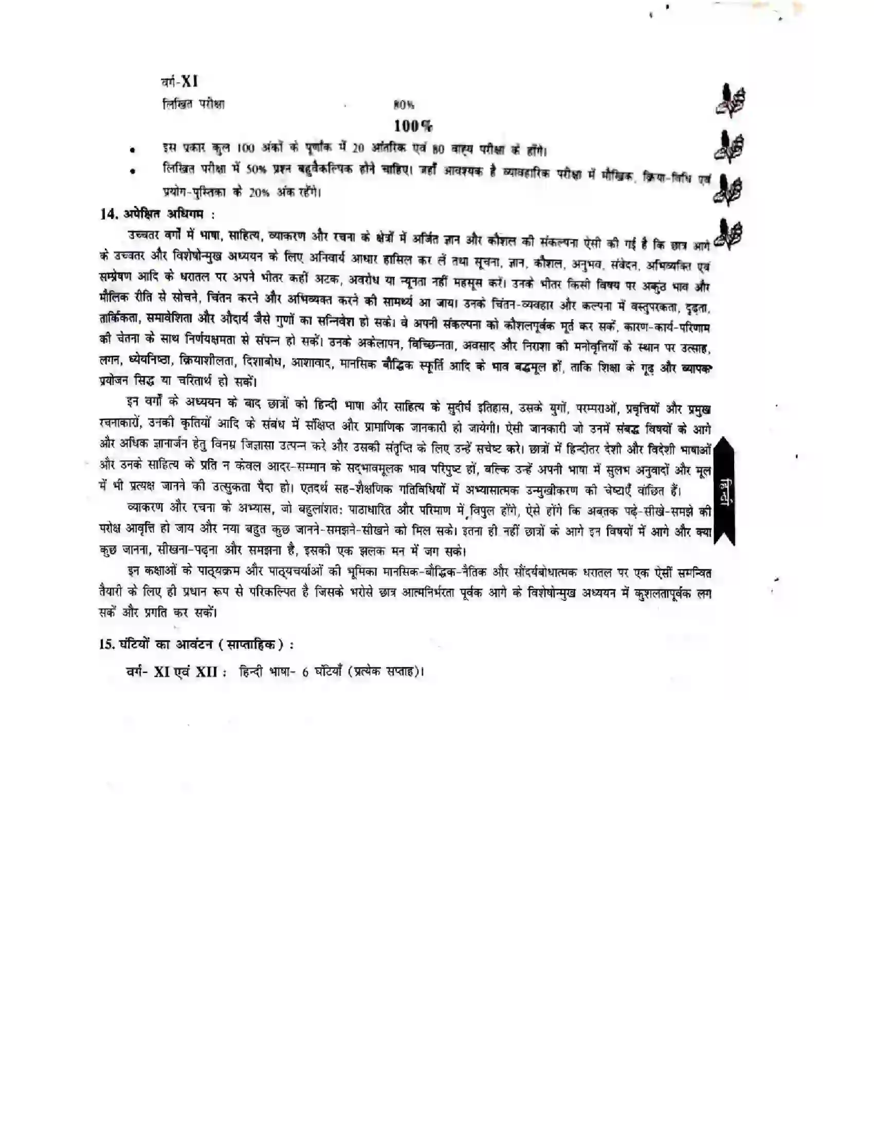 Bihar Board Class 11th 2025-26 Hindi Syllabus 7