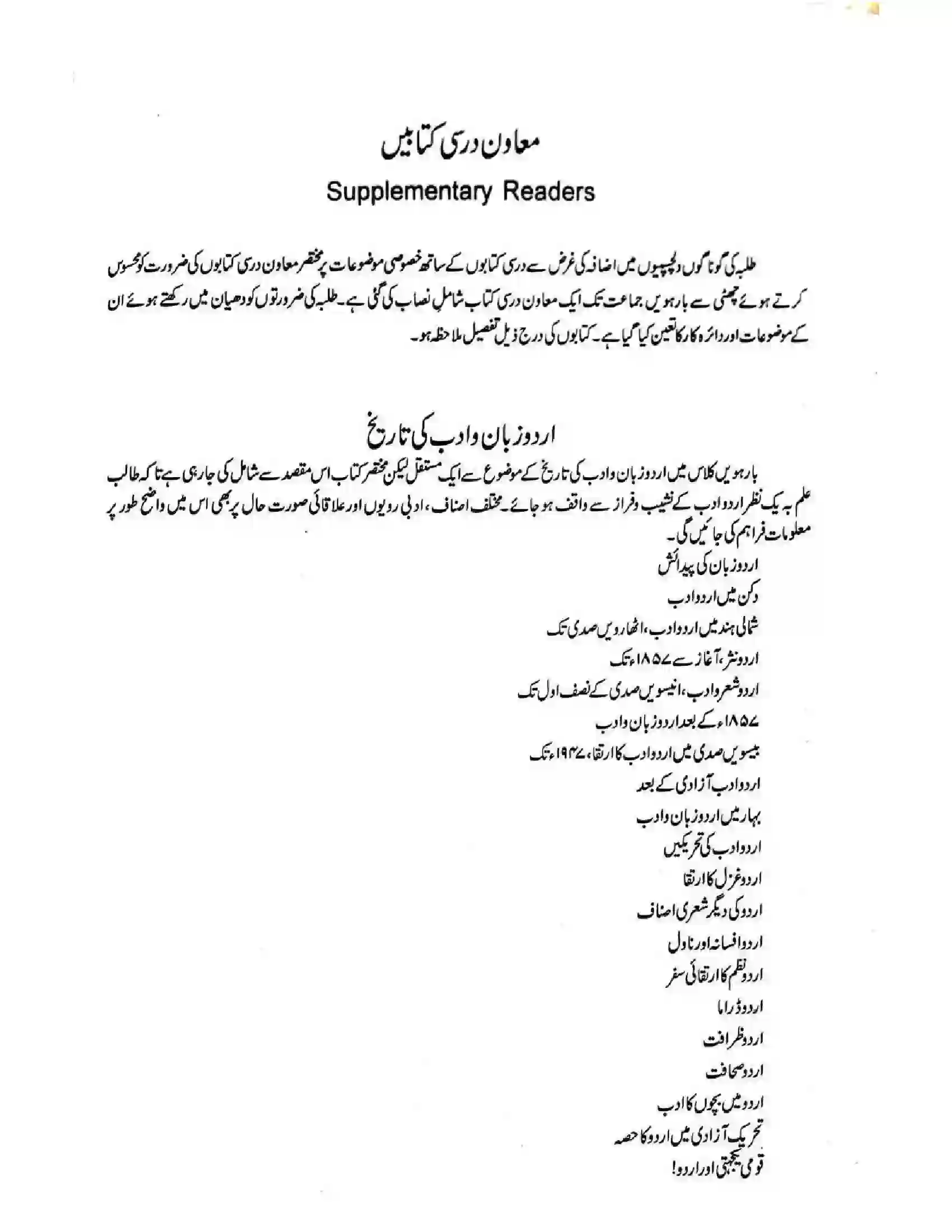 Bihar Board Class 11th 2025-26 Urdu Syllabus 6