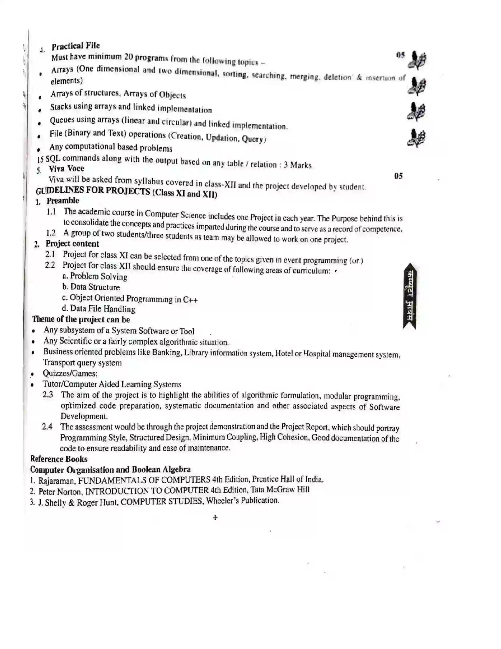 Bihar Board Class 12th 2025-26 Computer Science Syllabus 5